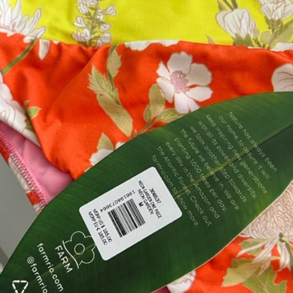 FARM RIO Neon Garden Cut Out One Piece Swimsuit - Picture 7 of 7